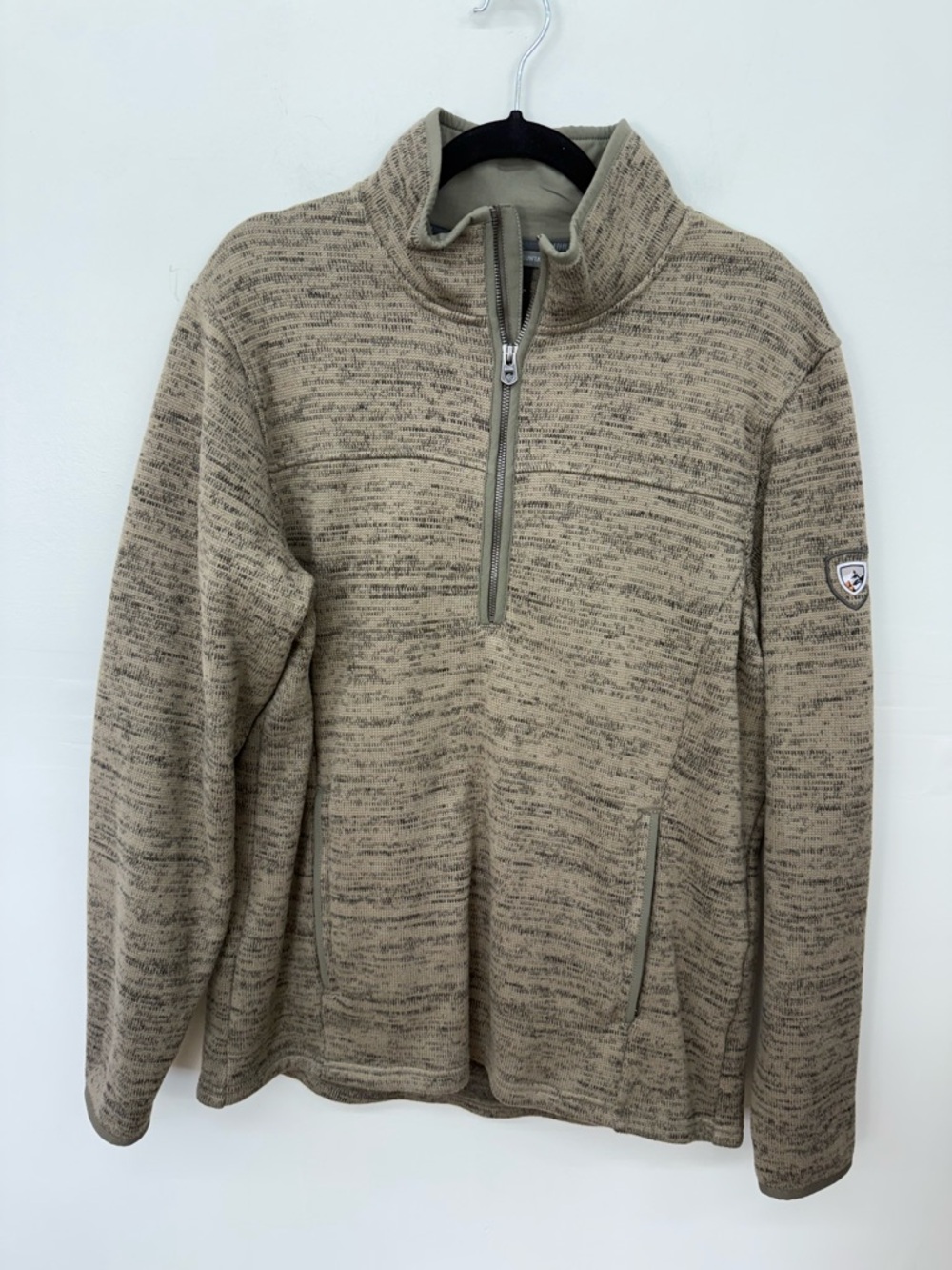 Kuhl Men's Taupe Heathered Quarter-Zip Sweater AA5